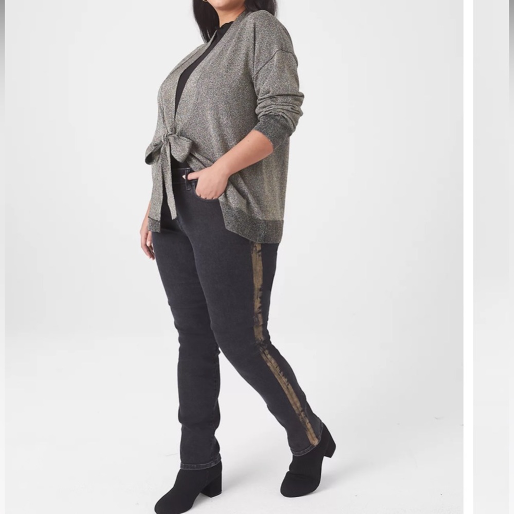 Lane Bryant Signature Straight Fit With Foil Stripe. Size 16